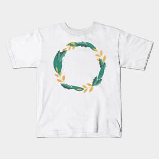 Folk Art Wreath Kids T-Shirt